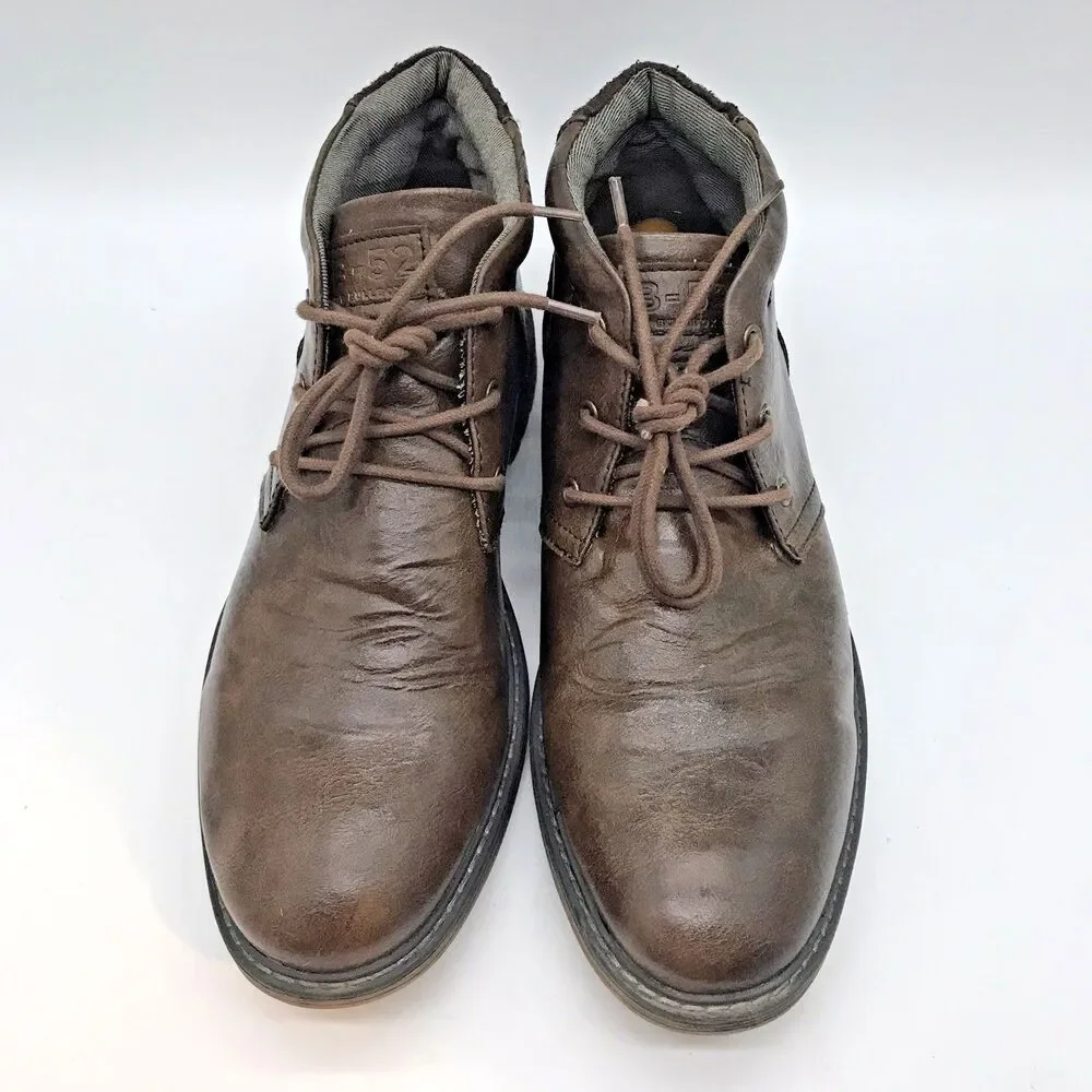 B-52 by Bullboxer Chukka Boots Men’s 11 Brown Leather Lined Lace Up Desert Shoes